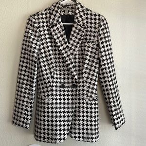 Black and White Double Breasted Tailored Jacket